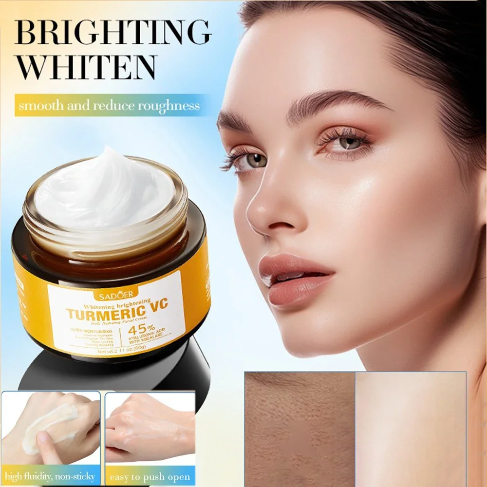 1PC Turmeric Vitamin C Face cream Retinol Moisturizing Firming Hyaluronic Lightening Repairing Smooth Skincare Whitening Creams
1PC Turmeric Vitamin C Face cream Retinol Moisturizing Firming Hyaluronic Lightening Repairing Smooth Skincare Whitening Creams
