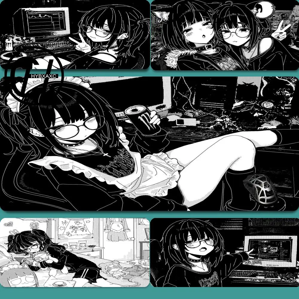 Black White Anime Girl Mouse Pad Gaming Non-Slip Mousepad Keyboard Pad Laptop Computer DeskMat Lock Edge Y2K Mouse Carpet XAXC
Black White Anime Girl Mouse Pad Gaming Non-Slip Mousepad Keyboard Pad Laptop Computer DeskMat Lock Edge Y2K Mouse Carpet XAXC