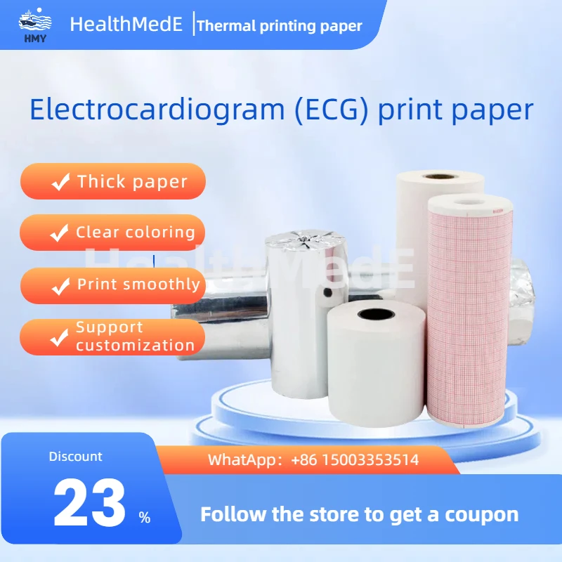 Recording Paper of Electrocardiogram ECG EKG Machine 50mm*20m/80mm*20/110mm*20m /210mm Electrocardiograph Thermal Printer Paper
Recording Paper of Electrocardiogram ECG EKG Machine 50mm*20m/80mm*20/110mm*20m /210mm Electrocardiograph Thermal Printer Paper