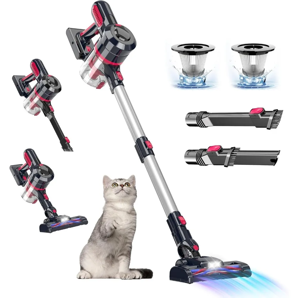 Vacuum Cleaner Strong Suction Powerful Lightweight for Home,210W Brushless Motor 4-in-1 Rechargeable Vacuum for Pet Hair
Vacuum Cleaner Strong Suction Powerful Lightweight for Home,210W Brushless Motor 4-in-1 Rechargeable Vacuum for Pet Hair