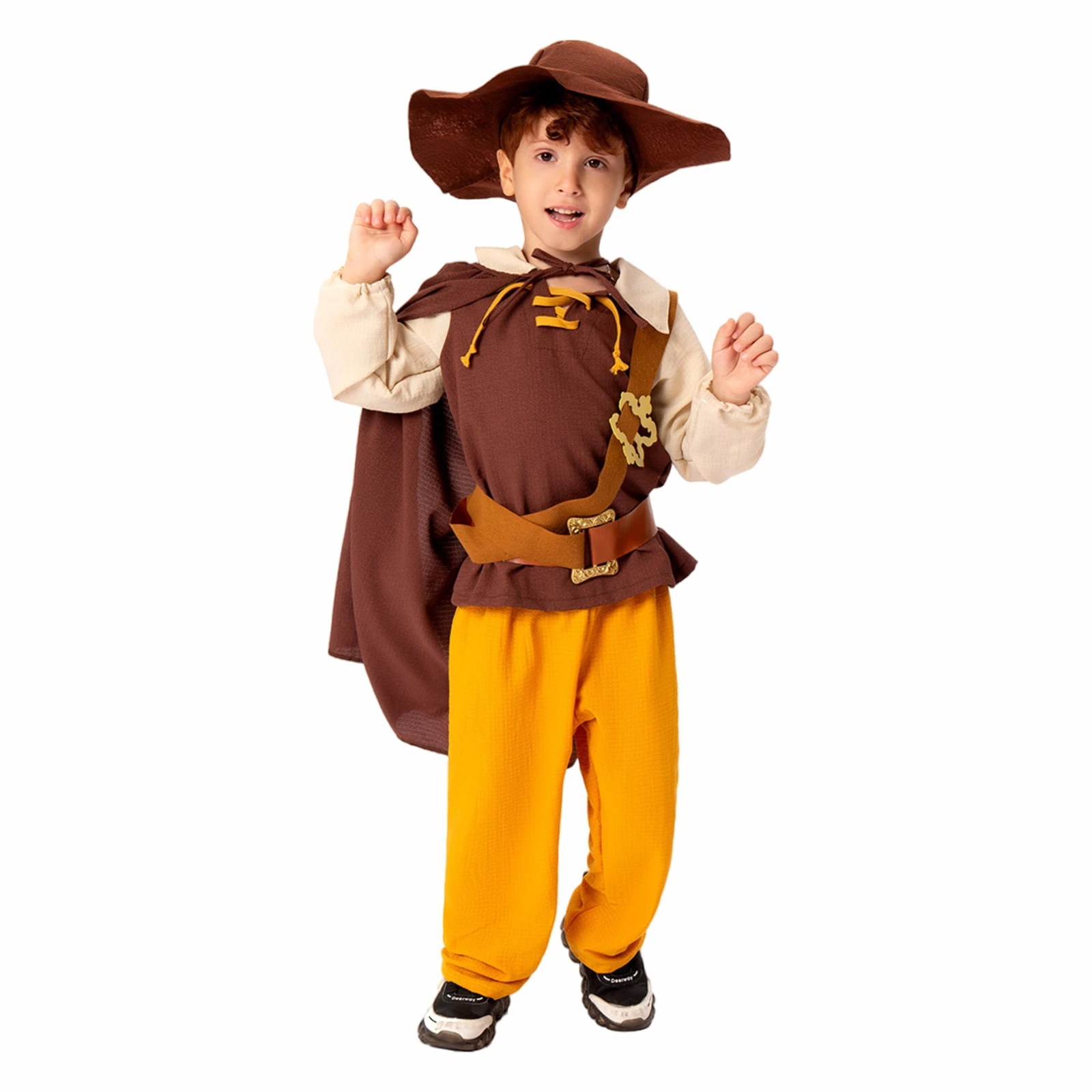 Medieval Retro Boys Costume Cloak Role-playing Outfits with Hat Carnival Party Clothes Kindergarten Stage Performance Suit
Medieval Retro Boys Costume Cloak Role-playing Outfits with Hat Carnival Party Clothes Kindergarten Stage Performance Suit