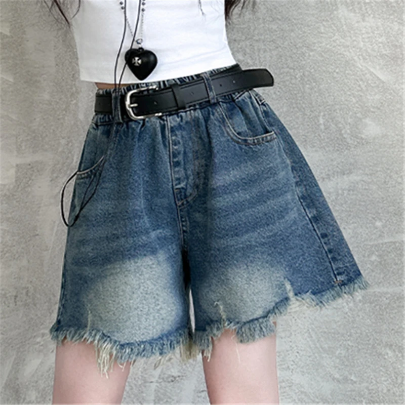Kids Denim Shorts for Girls Fashion Summer Child High Waist Mini Jeans Shorts with Free Belt For Age 5 6 7 8 9 11 12 13 14 Year
Kids Denim Shorts for Girls Fashion Summer Child High Waist Mini Jeans Shorts with Free Belt For Age 5 6 7 8 9 11 12 13 14 Year