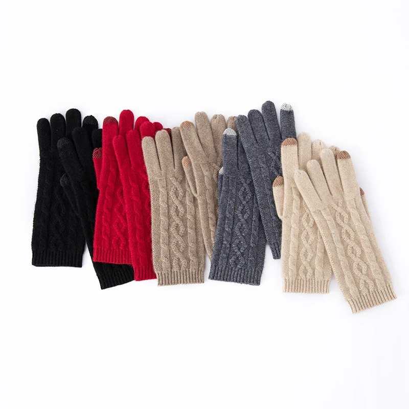 100% Cashmere Five-Finger Touchscreen Gloves for Men and Women, Thickened Warm Knitted Cable Knit Cold-Proof Split-Finger Gloves
100% Cashmere Five-Finger Touchscreen Gloves for Men and Women, Thickened Warm Knitted Cable Knit Cold-Proof Split-Finger Gloves