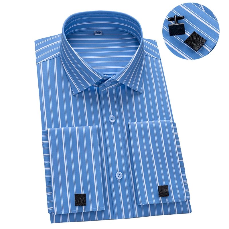 Business Formal Collar Shirt Men's French Cufflinks Shirt Long Sleeved Slim Fit Comfortable Fabric
Business Formal Collar Shirt Men's French Cufflinks Shirt Long Sleeved Slim Fit Comfortable Fabric