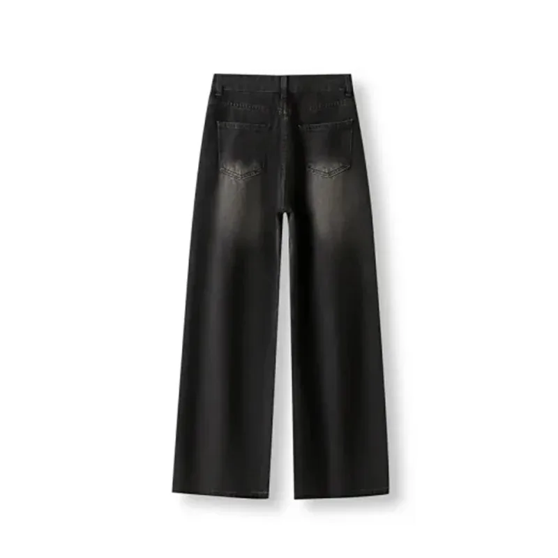1pc Korean Vintage High Waist Women's Jeans Y2K Slimming Pear-Shaped Loose Straight Bell Bottoms Black Gray Baggy Denim Trousers
1pc Korean Vintage High Waist Women's Jeans Y2K Slimming Pear-Shaped Loose Straight Bell Bottoms Black Gray Baggy Denim Trousers