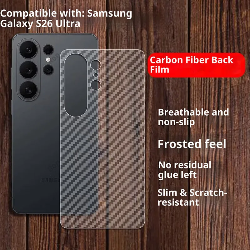 5 Pieces Back Carbon Fiber Clear Film For Samsung Galaxy S26 Ultra Full Cover Matte Screen Protector For Samsung S26 Back Film
5 Pieces Back Carbon Fiber Clear Film For Samsung Galaxy S26 Ultra Full Cover Matte Screen Protector For Samsung S26 Back Film