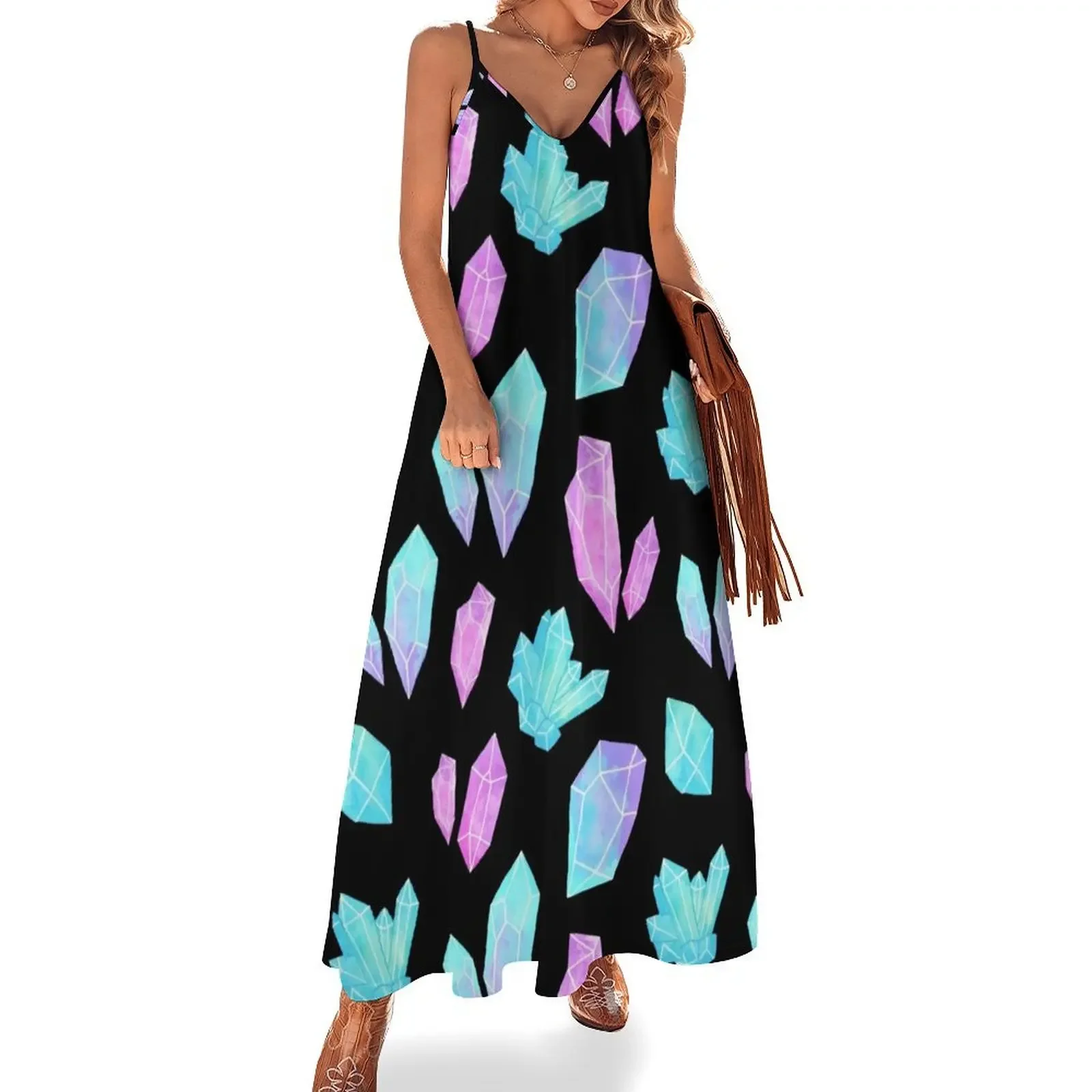 Pastel Watercolor Crystals // Black Nikury Sleeveless Dress fairy dress Aesthetic clothing clothes Dress
Pastel Watercolor Crystals // Black Nikury Sleeveless Dress fairy dress Aesthetic clothing clothes Dress