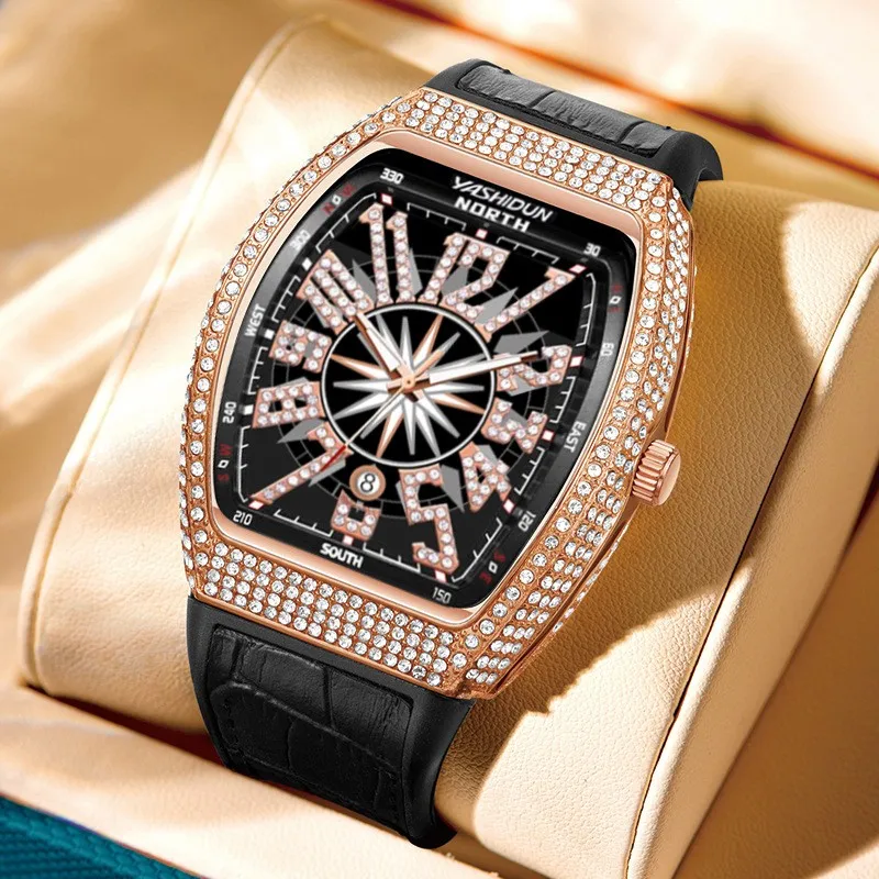 Мужские часы в форме винной бочки, серия Starlight, светящиеся водонепроницаемые механические ветровые кварцевые часы
Мужские часы в форме винной бочки, серия Starlight, светящиеся водонепроницаемые механические ветровые кварцевые часы