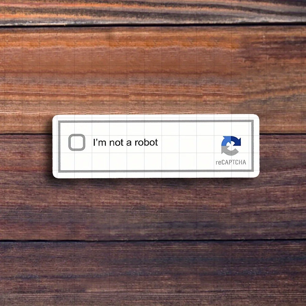 3-Inch "I'm Not a Robot" CAPTCHA Checkbox Vinyl Sticker - For CAPTCHA Boxes, Programmers, Technical Humor Stickers for Laptops