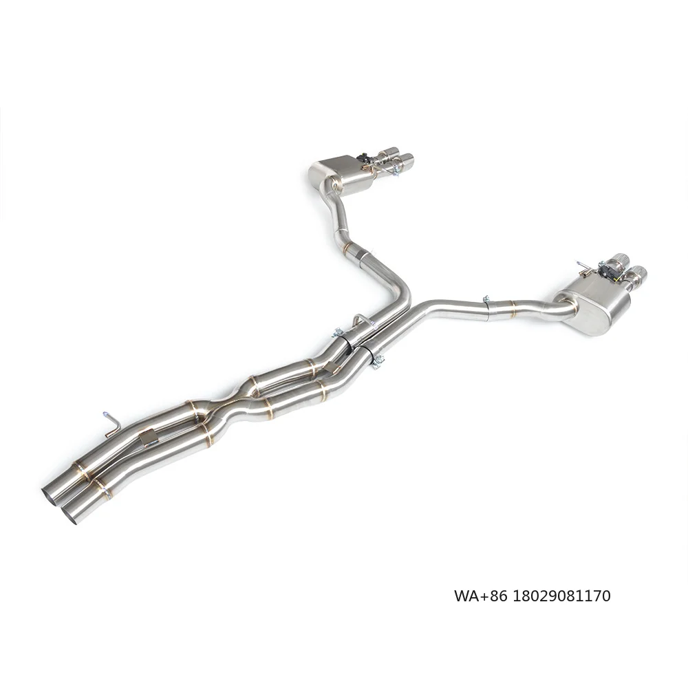 Stainless Steel Cat-Back Exhaust System Compatible with Electronic Valve for Modified A6/A6L C7 2.5L/2.8L/3.0T Resonators
Stainless Steel Cat-Back Exhaust System Compatible with Electronic Valve for Modified A6/A6L C7 2.5L/2.8L/3.0T Resonators