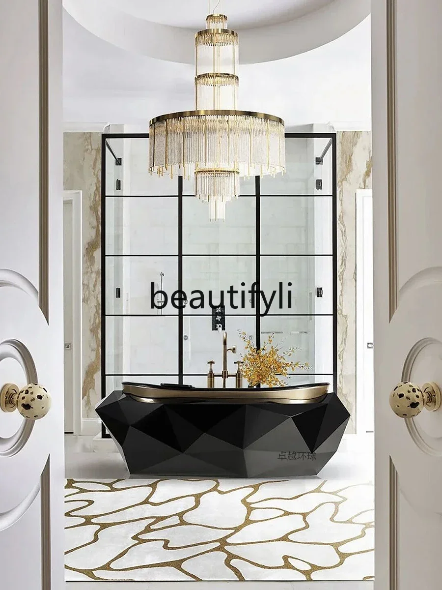 Asmt14 Stainless steel rhombus bathtub villa hotel home bathroom designer light luxury separate bathroom cylinder
Asmt14 Stainless steel rhombus bathtub villa hotel home bathroom designer light luxury separate bathroom cylinder