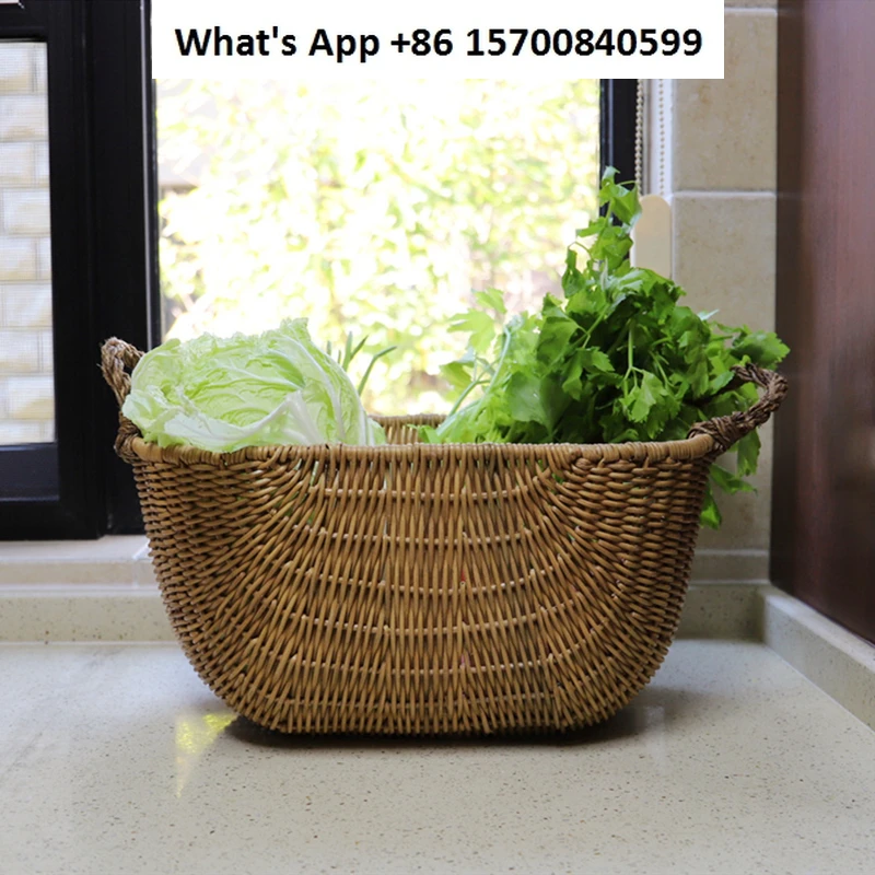Quaint rattan basket, natural kitchen storage fruit and vegetable basket, natural desktop living room storage basket
Quaint rattan basket, natural kitchen storage fruit and vegetable basket, natural desktop living room storage basket