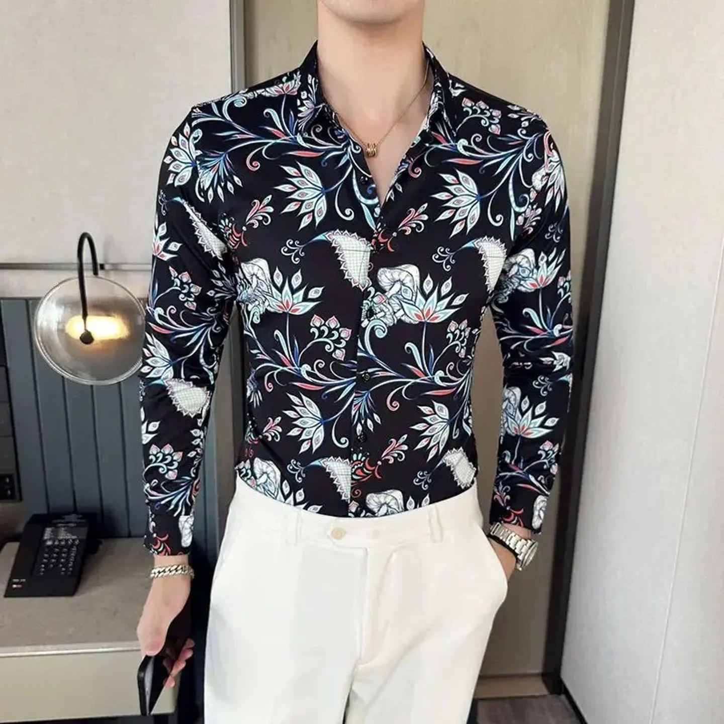 Floral Print Men's Long Sve irt Faionable Casual Sle Thiened Autumn Wear Basic ular Design
Floral Print Men's Long Sve irt Faionable Casual Sle Thiened Autumn Wear Basic ular Design
