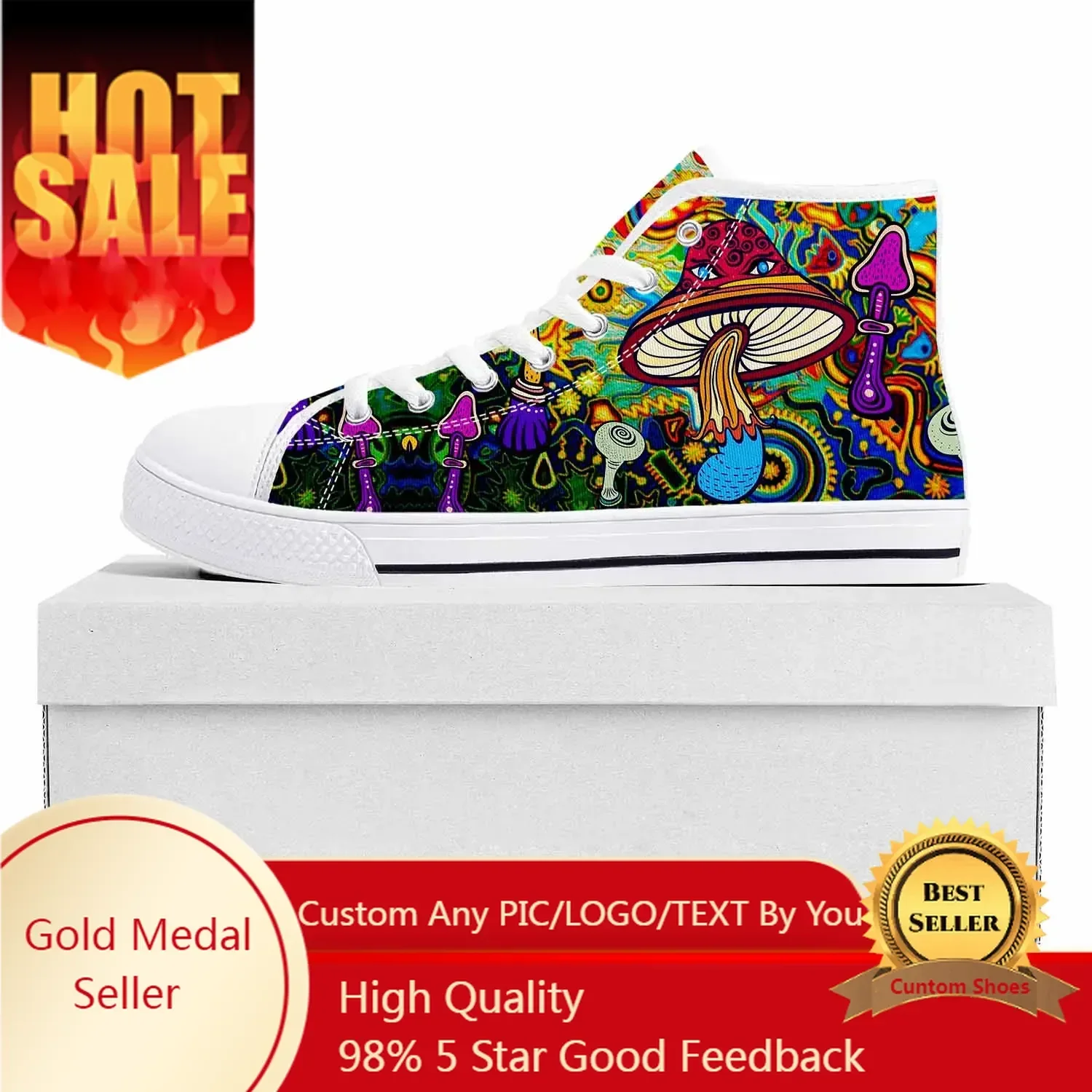 Psychedelic Mushroom High Top High Quality Sneakers Mens Womens Teenager Canvas Sneaker Casual Couple Shoes Custom Made Shoe
Psychedelic Mushroom High Top High Quality Sneakers Mens Womens Teenager Canvas Sneaker Casual Couple Shoes Custom Made Shoe