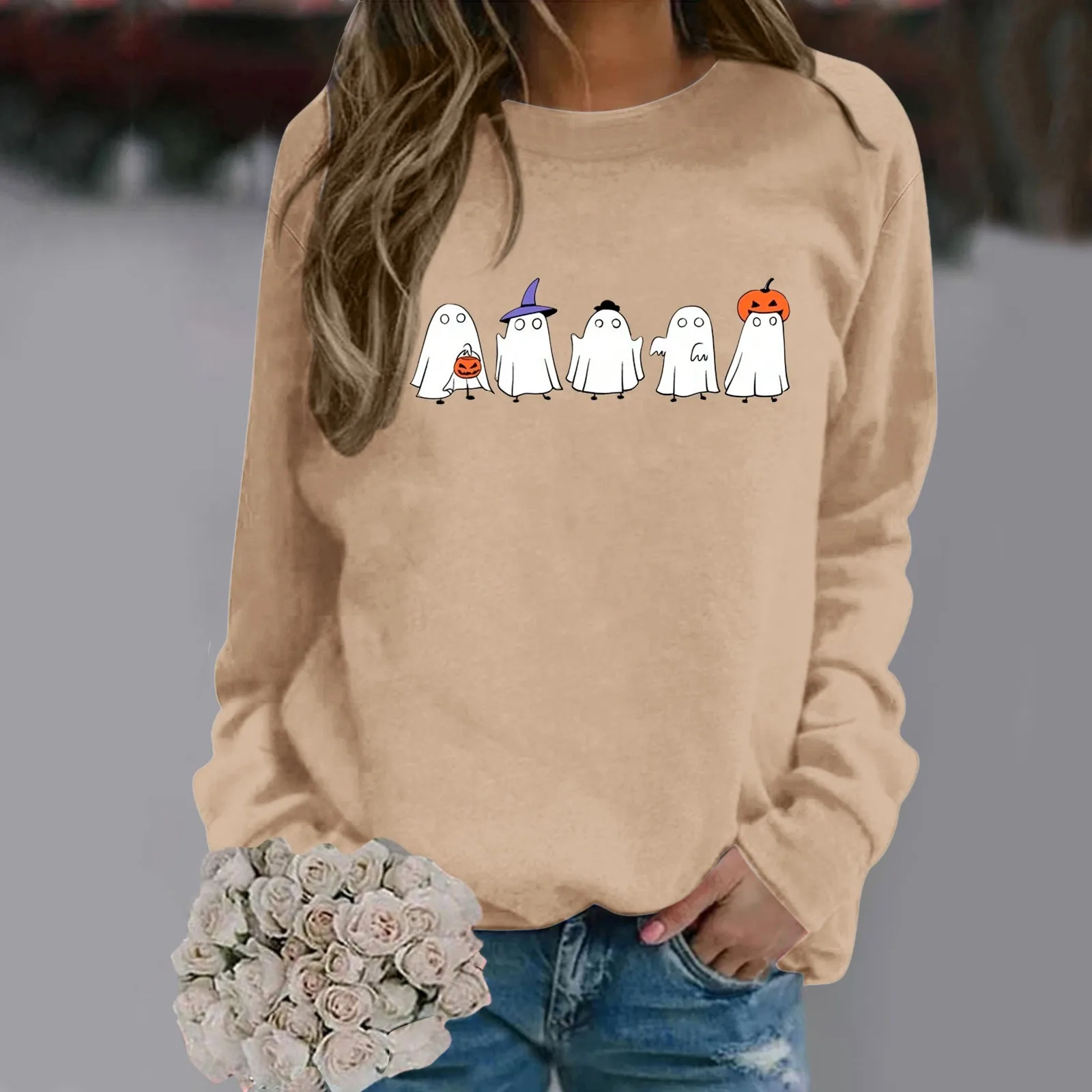 Autumn And Winter Casual Simple Halloween Cartoon Print Women's Sweatshirt Without Hoodie Big Sweatshirts Women
Autumn And Winter Casual Simple Halloween Cartoon Print Women's Sweatshirt Without Hoodie Big Sweatshirts Women