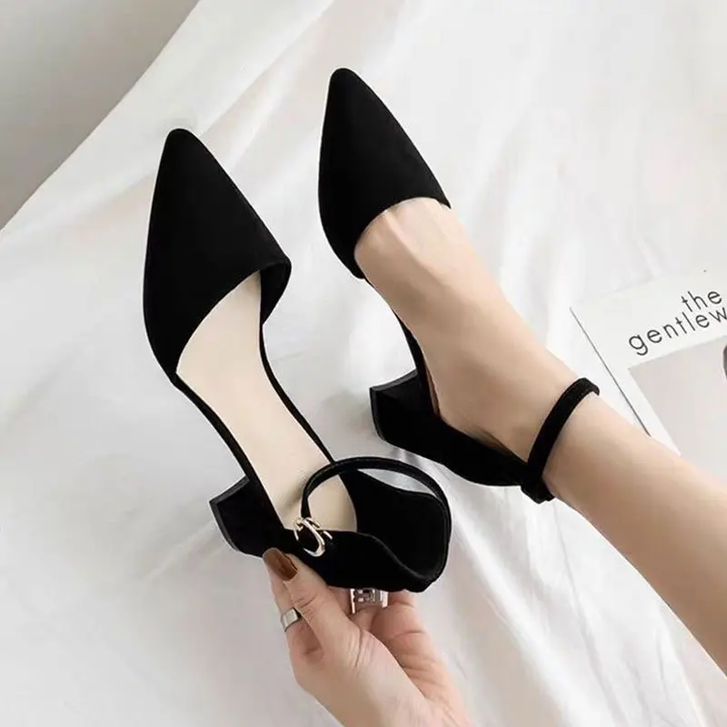 Women's Sandals Covered Toe High Heels Medium Heel Pointed Toe Fashionable Summer Shoes Buckle Strap Ultra Leather Inner Sole
Women's Sandals Covered Toe High Heels Medium Heel Pointed Toe Fashionable Summer Shoes Buckle Strap Ultra Leather Inner Sole