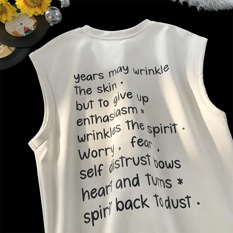 Suede sleeveless vest men's summer ins American loose sports fashion brand trend casual round neck top t shirt for men y2k tops
Suede sleeveless vest men's summer ins American loose sports fashion brand trend casual round neck top t shirt for men y2k tops