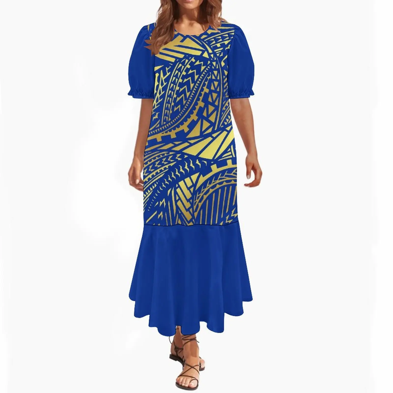 Custom Your Logo Micronesian Mumu Fishtail Dress Hawaii Design Square Collar Puffy Dress Samaon Women Bubble Sleeve Midi Dress
Custom Your Logo Micronesian Mumu Fishtail Dress Hawaii Design Square Collar Puffy Dress Samaon Women Bubble Sleeve Midi Dress