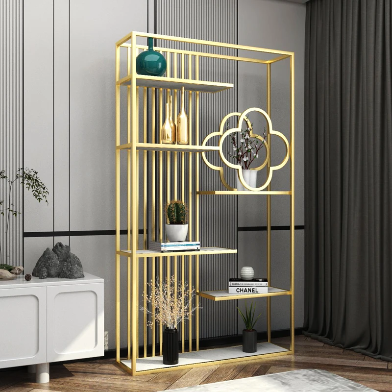 Light luxury simple modern bedroom bookshelf floor to wall entrance wrought iron
Light luxury simple modern bedroom bookshelf floor to wall entrance wrought iron