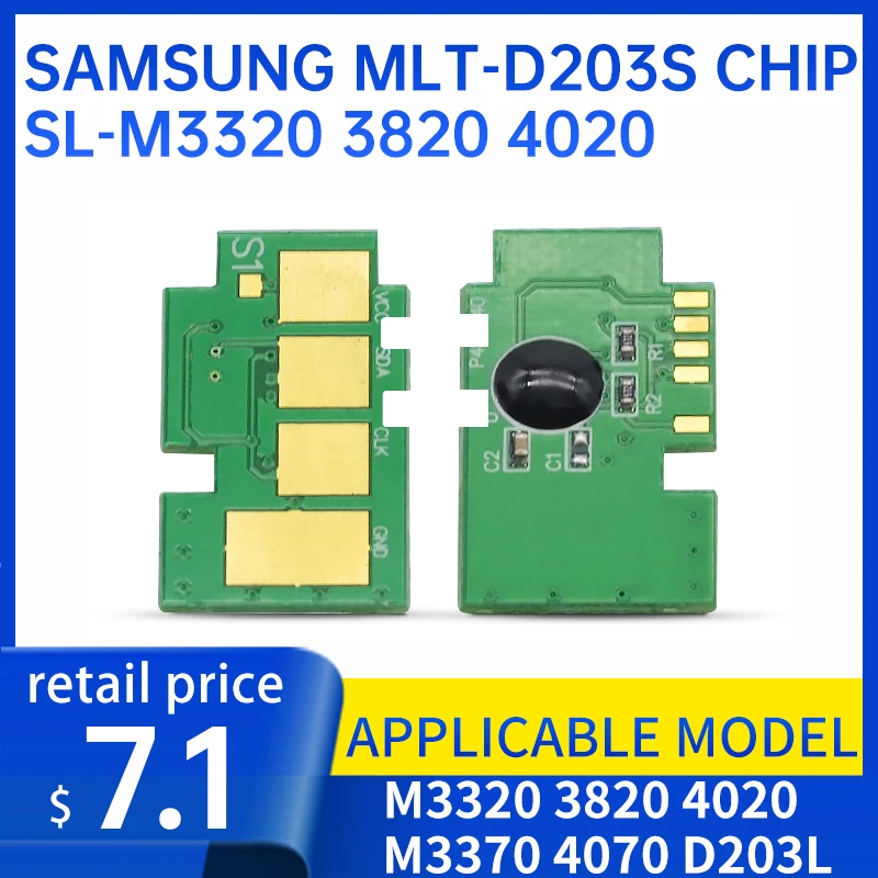 Восстановленный чип Samsung MLT-D203SIP большой емкости для SL-M3320 3820/4020/4020L/4070 D203L, совместимый чип картриджа 203
Восстановленный чип Samsung MLT-D203SIP большой емкости для SL-M3320 3820/4020/4020L/4070 D203L, совместимый чип картриджа 203