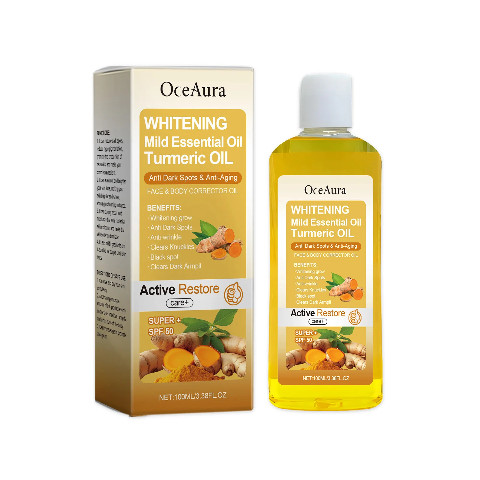 OceAura Turmeric Body Care Oil Nourishing And Hydrating Body Care Oil For Daily Skin Care 1pcs
OceAura Turmeric Body Care Oil Nourishing And Hydrating Body Care Oil For Daily Skin Care 1pcs