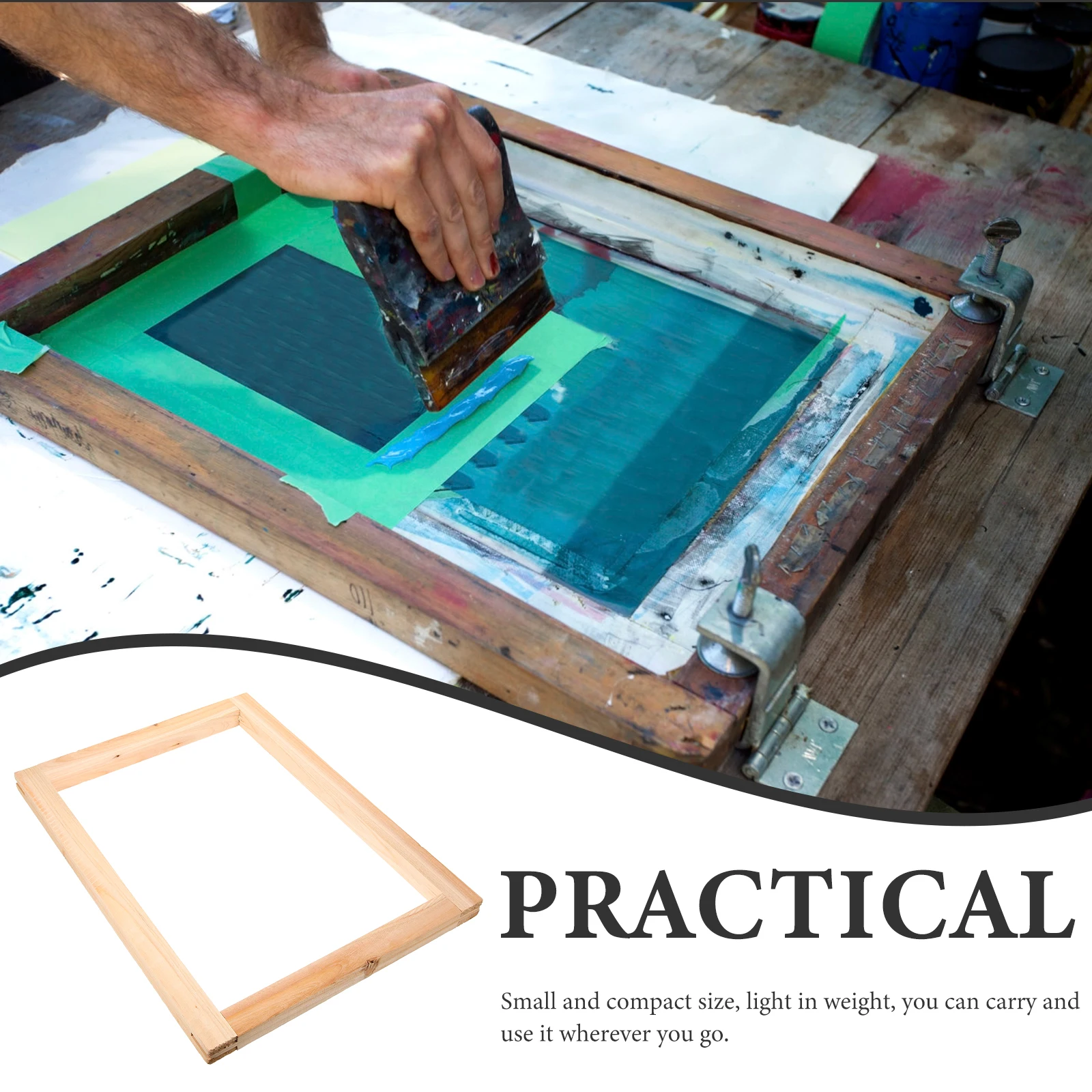 Wooden Screen Printing Reusable Professional Print Wood Frame DIY Kit for T-shirt Bag Cloth Sturdy Light Easy Use Durable
Wooden Screen Printing Reusable Professional Print Wood Frame DIY Kit for T-shirt Bag Cloth Sturdy Light Easy Use Durable
