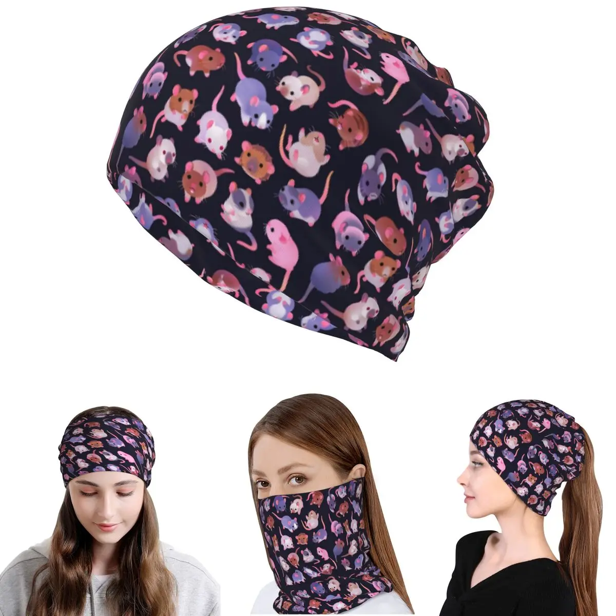 Fancy Rat - Dark Bandana Neck Cover Mask Scarf Multifunction Face Mask Beanies Hat for Men Women Adult Winter
Fancy Rat - Dark Bandana Neck Cover Mask Scarf Multifunction Face Mask Beanies Hat for Men Women Adult Winter