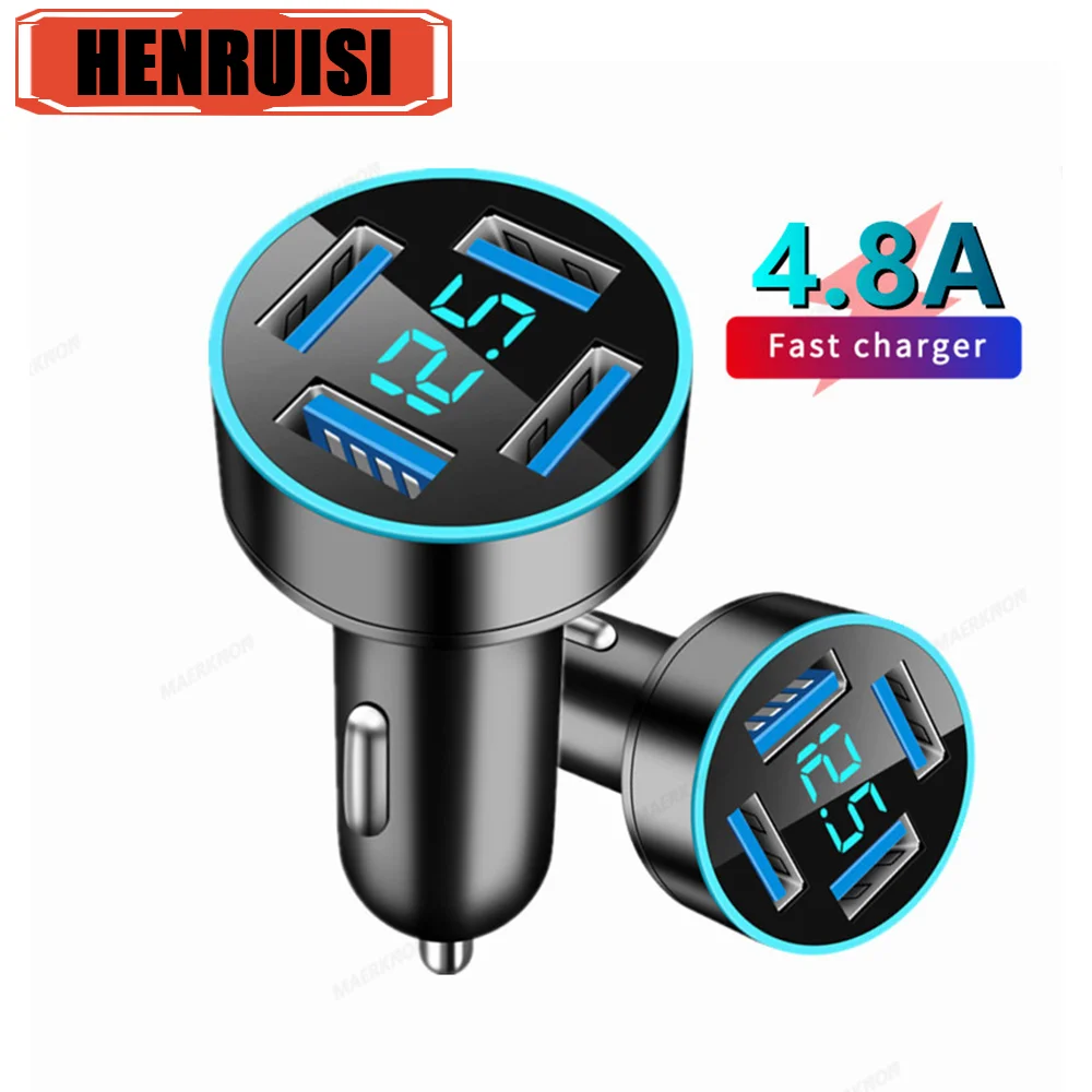 4.8A USB Car Charger Fast Charging 4 Ports Car Phone Charger For Iphone 13 14 14 Xiaomi 13 14 Huawei oneplus USB Charger Adapter
4.8A USB Car Charger Fast Charging 4 Ports Car Phone Charger For Iphone 13 14 14 Xiaomi 13 14 Huawei oneplus USB Charger Adapter