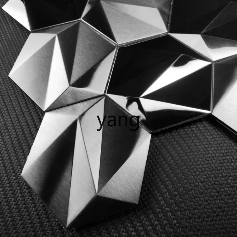 LTT black hexagonal metal brick stainless steel mosaic cafe living room wall sticker
LTT black hexagonal metal brick stainless steel mosaic cafe living room wall sticker