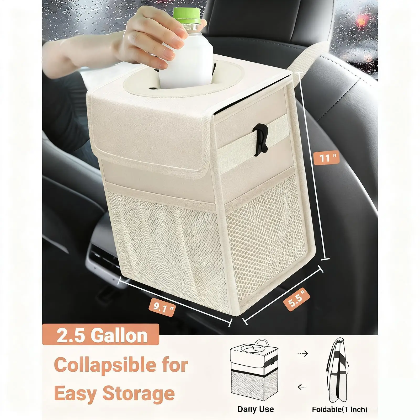 Garbage Can For Car Leakproof Backseat Storage Organizer Bag Car Garbage Bin For Truck SUV Road Trips Weekend Outings Vacation
Garbage Can For Car Leakproof Backseat Storage Organizer Bag Car Garbage Bin For Truck SUV Road Trips Weekend Outings Vacation