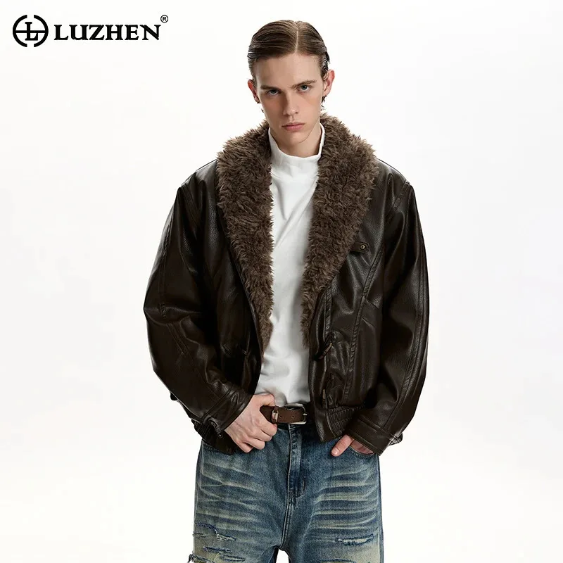 LUZHEN 2025 зимняя теплая парка высокого качества с воротником из искусственного меха, мужская модная элегантная красивая мужская кожаная стеганая куртка JY5394
LUZHEN 2025 зимняя теплая парка высокого качества с воротником из искусственного меха, мужская модная элегантная красивая мужская кожаная стеганая куртка JY5394