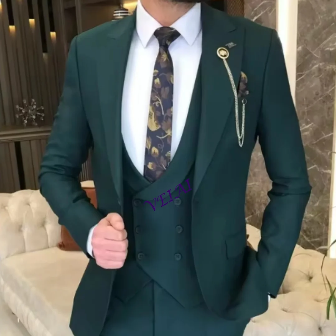 CustomizedGreen Navy Men's Suits 3 Pieces Slim Fit Suit Formal Business Groom Wear Wedding Tuxedos Blazer Vest Pants Costume Hom
CustomizedGreen Navy Men's Suits 3 Pieces Slim Fit Suit Formal Business Groom Wear Wedding Tuxedos Blazer Vest Pants Costume Hom
