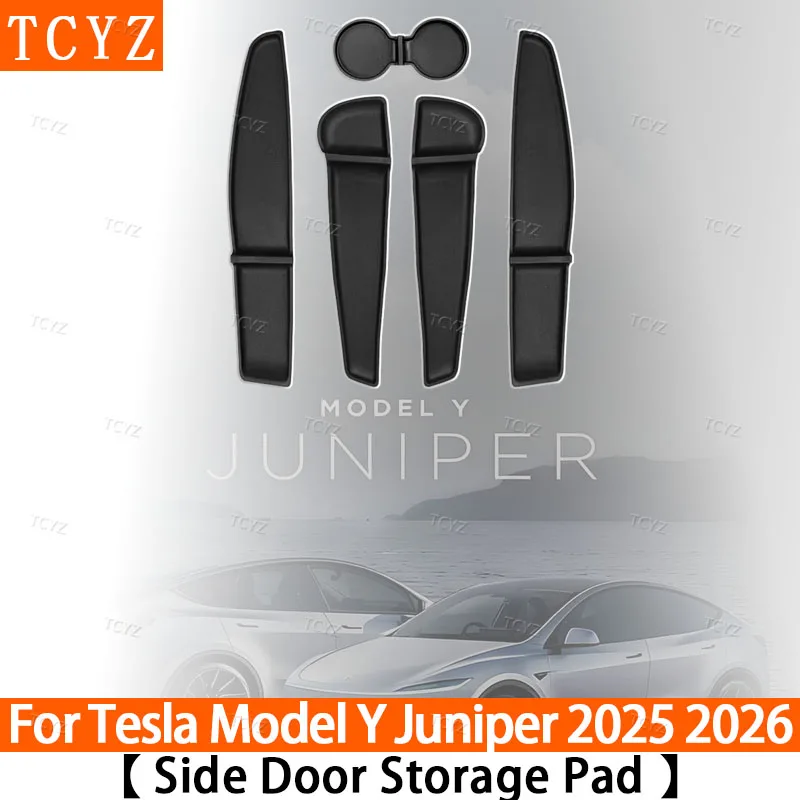 For Tesla Model Y Juniper 2025 Car Door Storage Pad 5PCS TPE Central Control Water Cup Holder Mat Organizer Tray Car Accessories
For Tesla Model Y Juniper 2025 Car Door Storage Pad 5PCS TPE Central Control Water Cup Holder Mat Organizer Tray Car Accessories