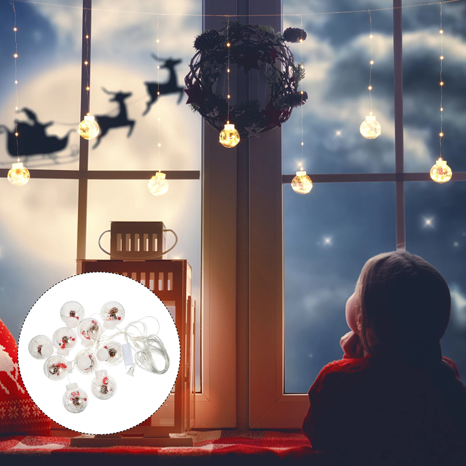 Christmas Lights Window Decorations Post Wall Lamp Beads Exquisite Hanging String
Christmas Lights Window Decorations Post Wall Lamp Beads Exquisite Hanging String