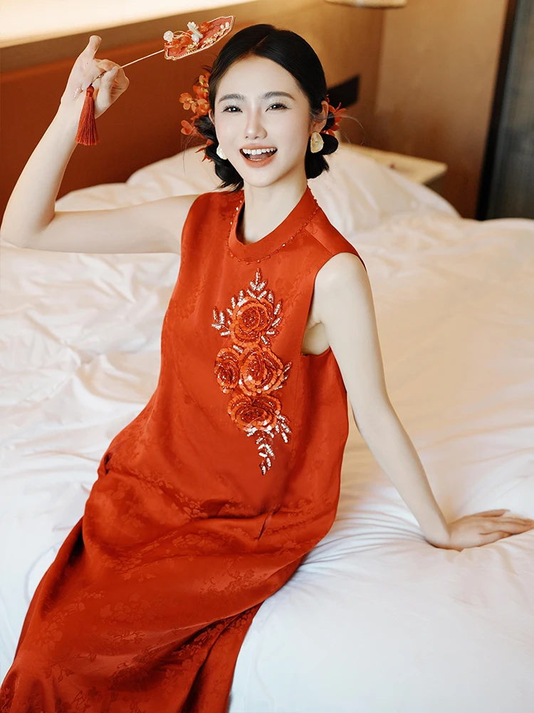 Red Wedding Engagement Ceremony Dr New Chinese Sle Vintage Sensation Bridesmaid Robe Long Sve Floor Length
Red Wedding Engagement Ceremony Dr New Chinese Sle Vintage Sensation Bridesmaid Robe Long Sve Floor Length