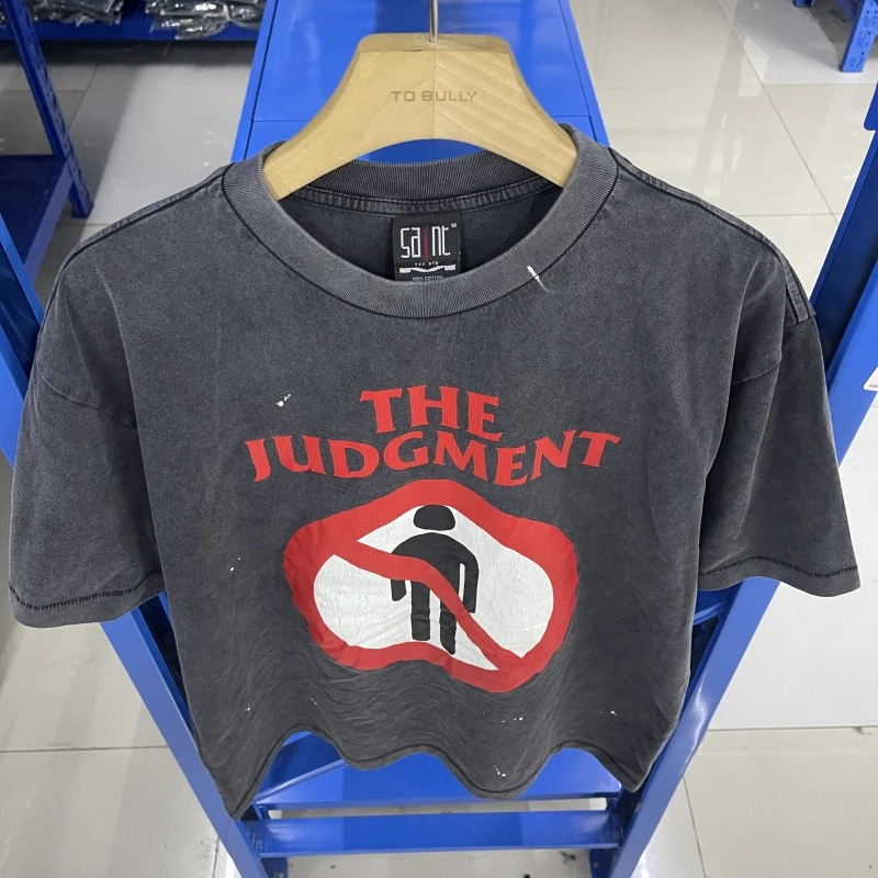 Saint Michael THE JUDGMENT T Shirts Men Women 1:1 High Quality Washed Black Oversized T Shirt
Saint Michael THE JUDGMENT T Shirts Men Women 1:1 High Quality Washed Black Oversized T Shirt