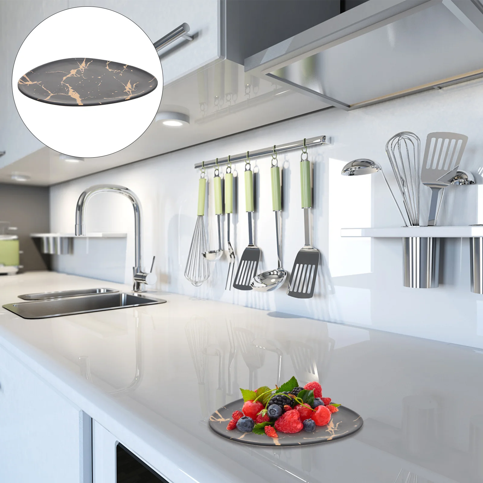 Ceramic Jewelry Storage Plate Practical Multi Purpose Decorative Tray for Rings Necklaces Bracelets Watch Holder 
Ceramic Jewelry Storage Plate Practical Multi Purpose Decorative Tray for Rings Necklaces Bracelets Watch Holder