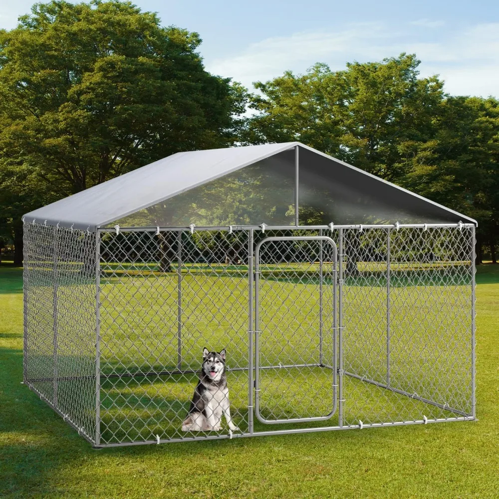 10×10FT Открытый питомник для собак, очень большой забор для бега собак, большой корпус для ручки в клетке, сверхпрочный питомник для собак с цепным звеном и замком
10×10FT Открытый питомник для собак, очень большой забор для бега собак, большой корпус для ручки в клетке, сверхпрочный питомник для собак с цепным звеном и замком