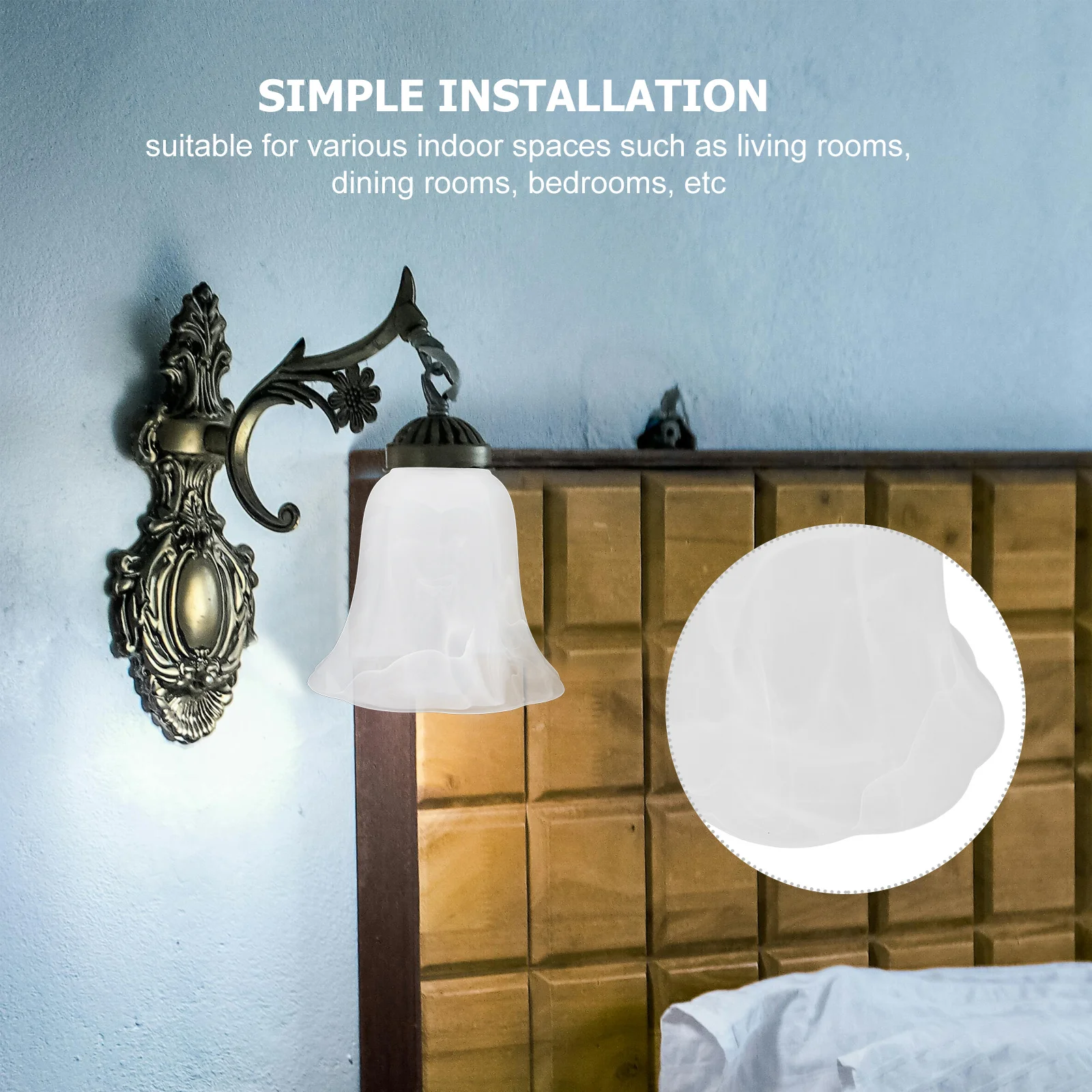 E27 Glass Lamp Shade Replacement Simple Design Hanging Light Cover for Various Decoration Styles Glass Shades Replacement
E27 Glass Lamp Shade Replacement Simple Design Hanging Light Cover for Various Decoration Styles Glass Shades Replacement