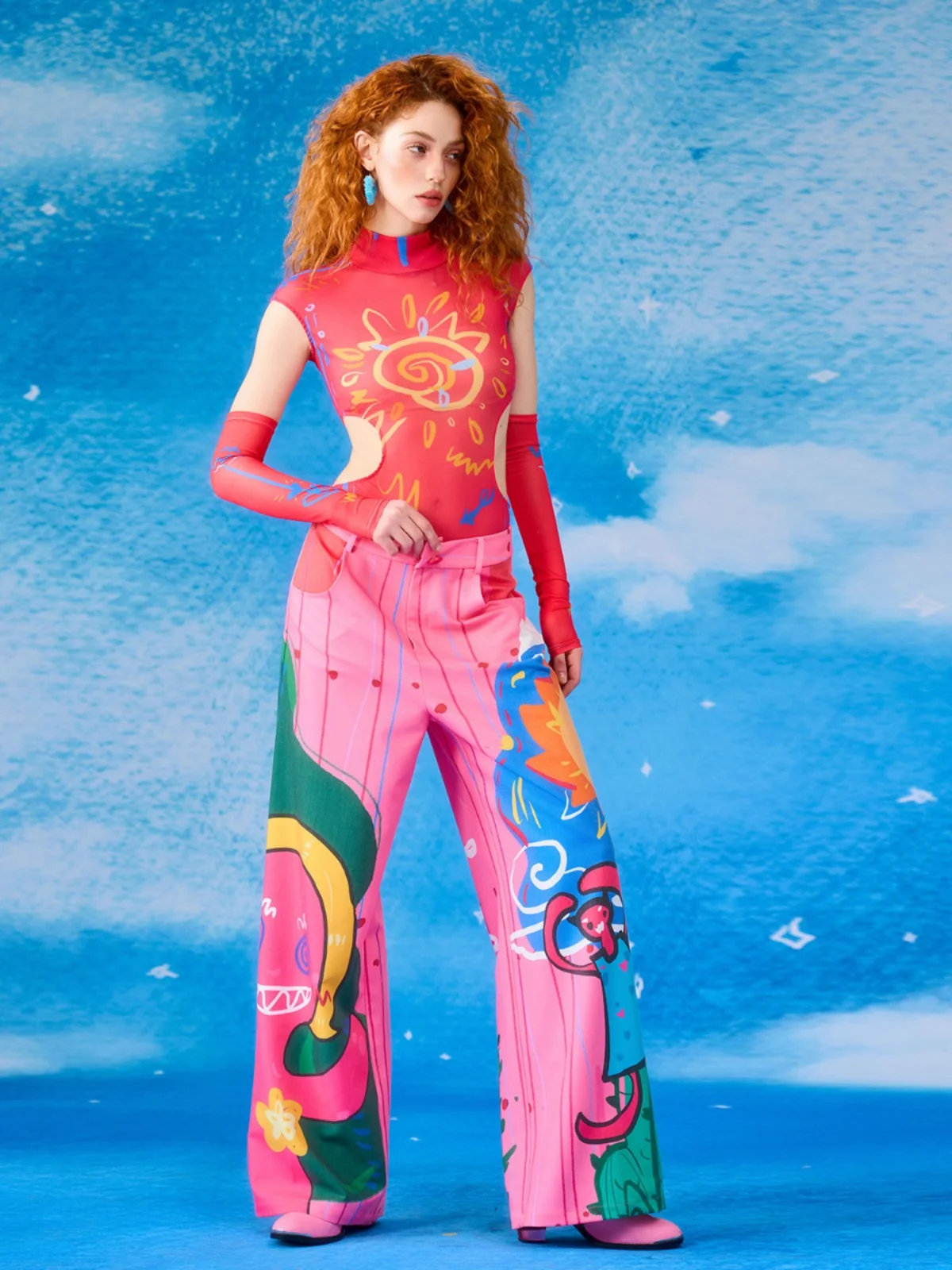 Monsssstar Original Print Design Long Pants Asymmetric Detail l Waist Straight Leg Thin Polyester Blend Casual Trousers
Monsssstar Original Print Design Long Pants Asymmetric Detail l Waist Straight Leg Thin Polyester Blend Casual Trousers