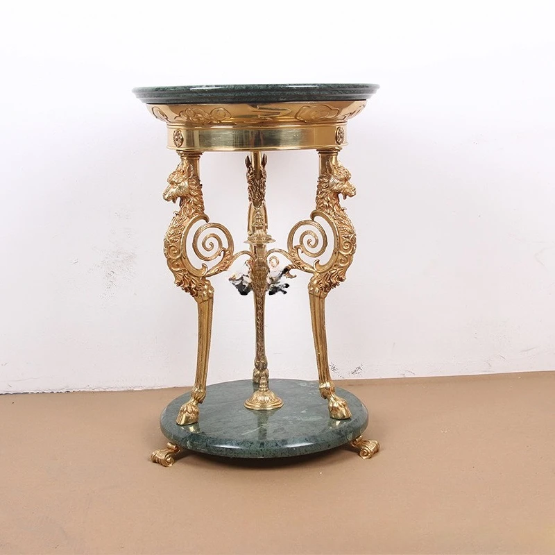 Full copper table marble plus copper living room bedroom leisure reception atmosphere round table
Full copper table marble plus copper living room bedroom leisure reception atmosphere round table