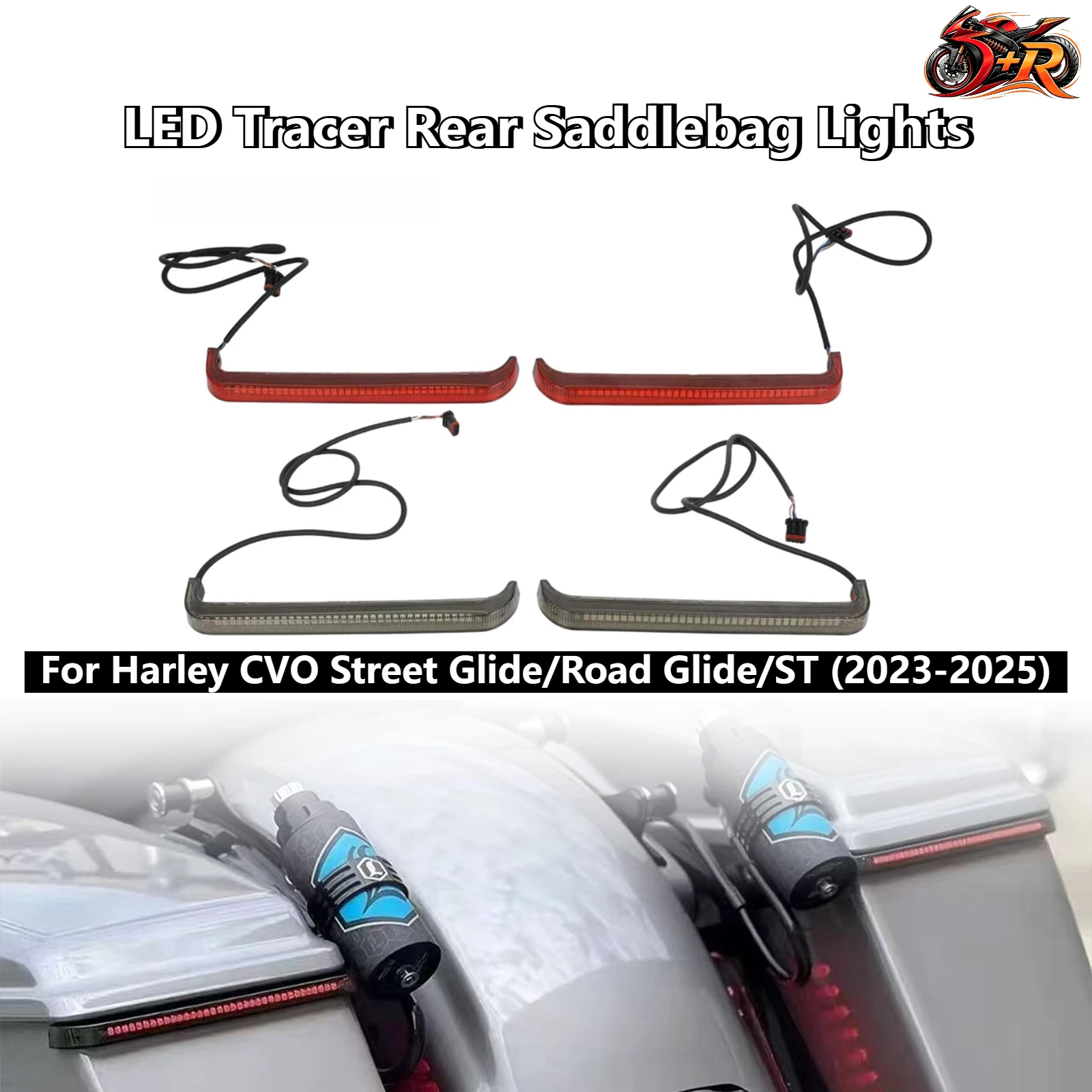 LED Tracer Rear Saddlebag Lights for Harley CVO Street Glide/Road Glide/ST (2023-2025) - Turn/Brake/Run Indicator DONGRAN
LED Tracer Rear Saddlebag Lights for Harley CVO Street Glide/Road Glide/ST (2023-2025) - Turn/Brake/Run Indicator DONGRAN