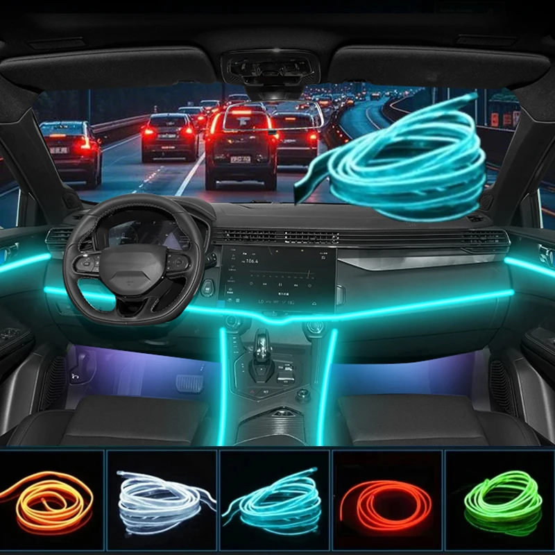 4M Car Interior LED Ambient Light Strip with Remote Control Easy Installation Enhance Driving Experience Decor Accessories
4M Car Interior LED Ambient Light Strip with Remote Control Easy Installation Enhance Driving Experience Decor Accessories
