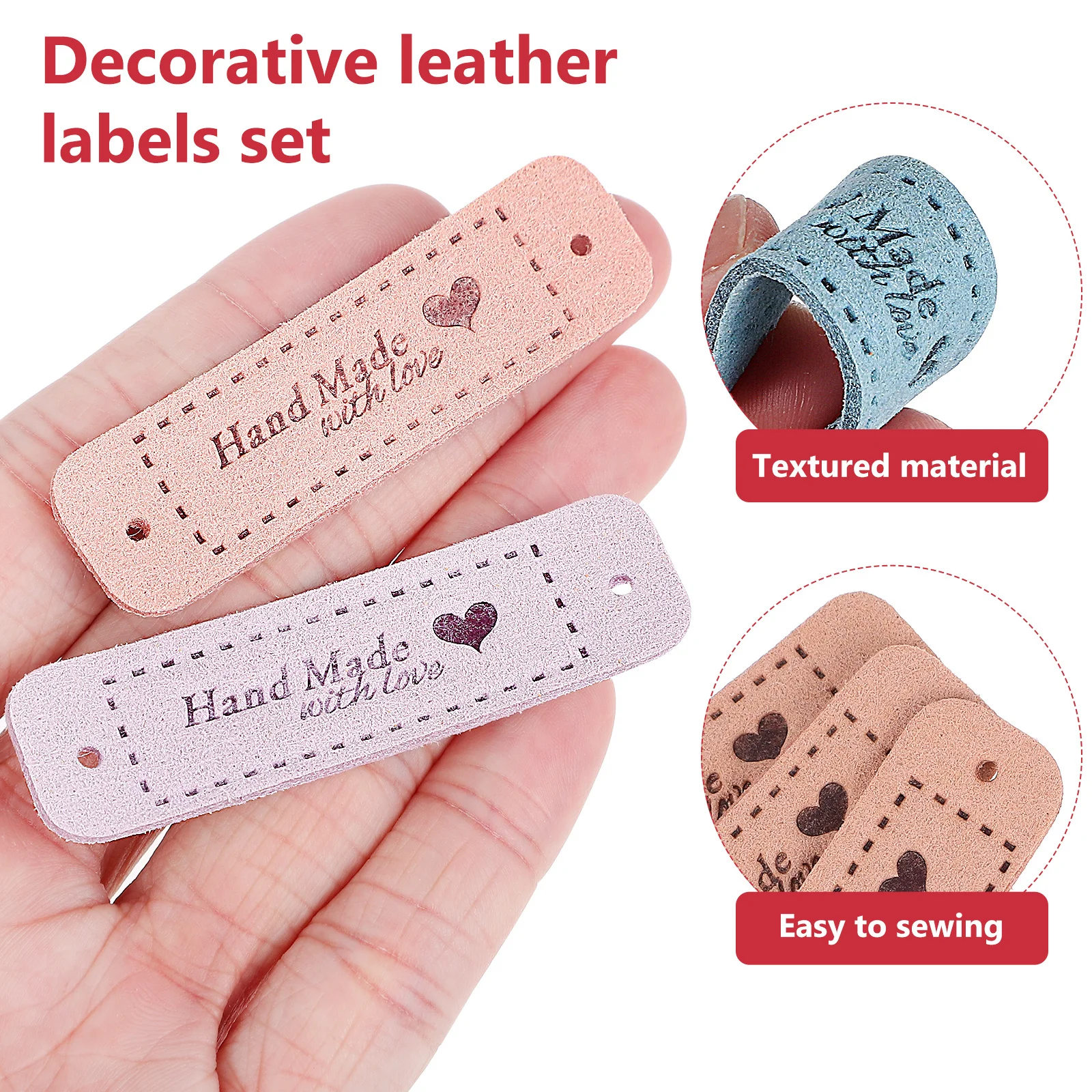 60Pcs Decorative Handmade Labels Embossed Heart Pattern DIY Accessories for Clothes Bags Hats Scarves Backpacks
60Pcs Decorative Handmade Labels Embossed Heart Pattern DIY Accessories for Clothes Bags Hats Scarves Backpacks