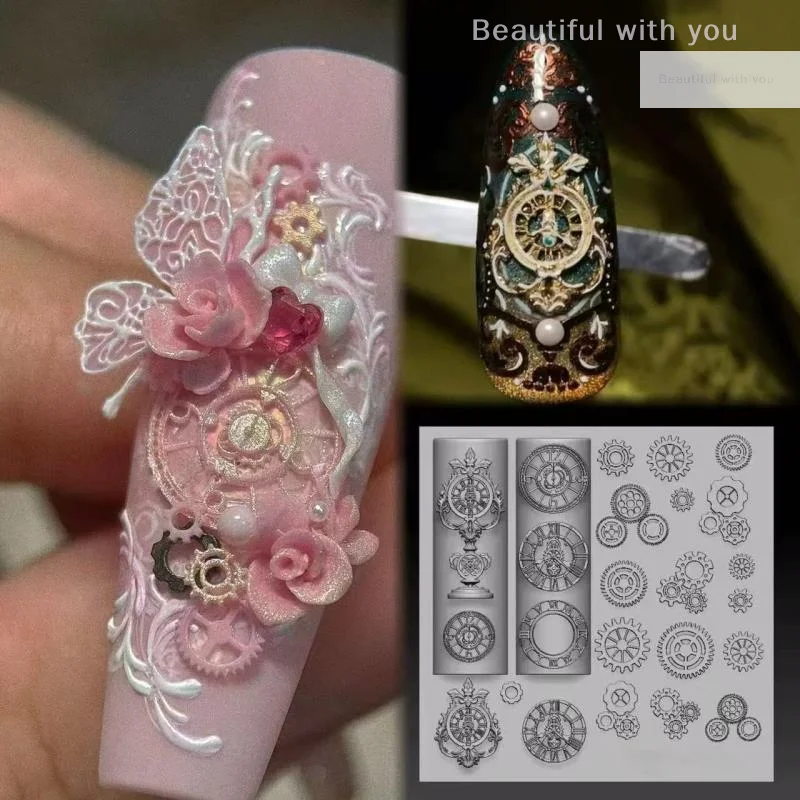 Unique Clock Gears 3D Silicone Mold for Nail Art Charms and Soft Stamping Design
Unique Clock Gears 3D Silicone Mold for Nail Art Charms and Soft Stamping Design