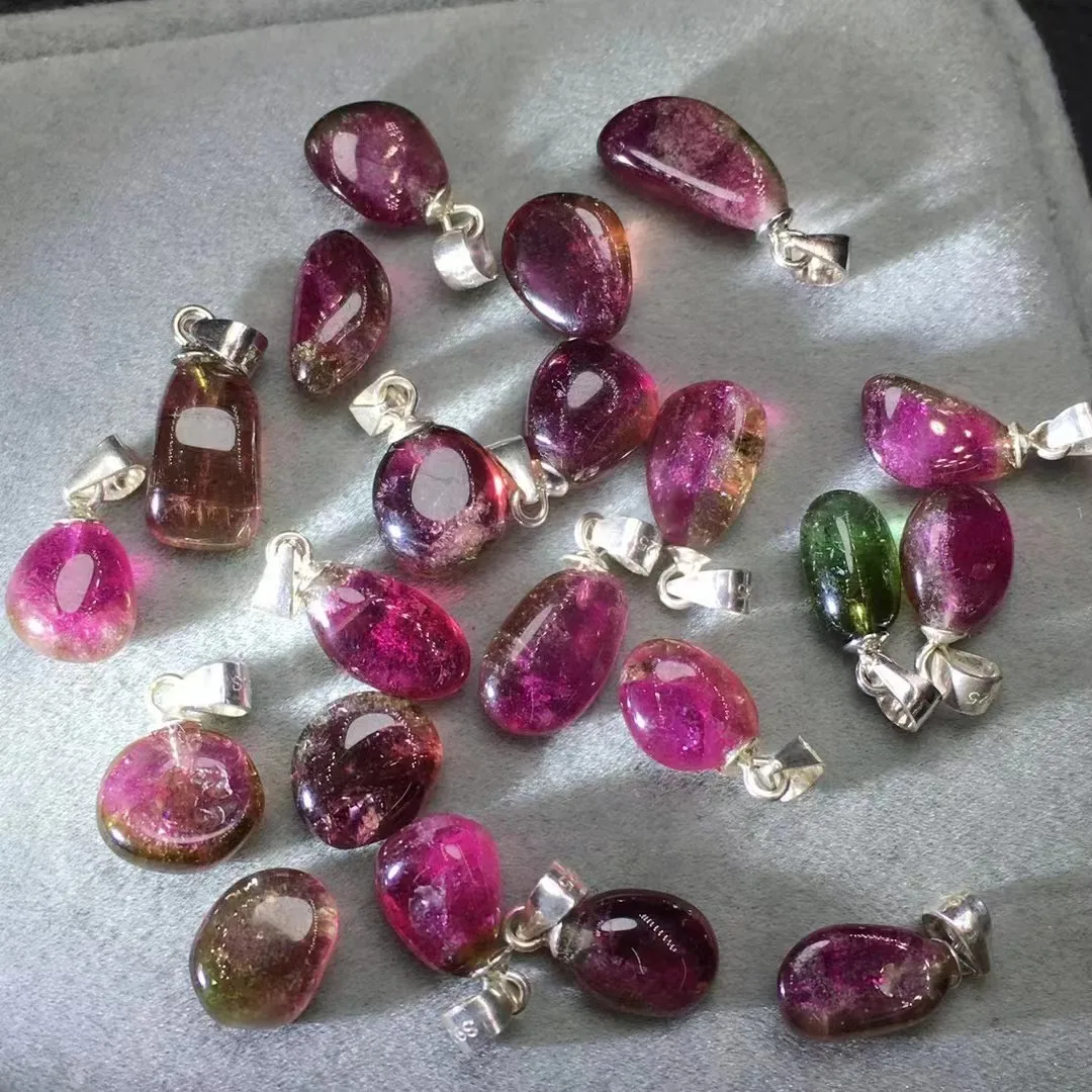 Unit One Piece 925 Silver Buckle Natural Watermelon Tourmaline Crystal Healing Random Shape Pendant
Unit One Piece 925 Silver Buckle Natural Watermelon Tourmaline Crystal Healing Random Shape Pendant