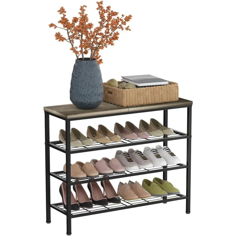 4-Tier Metal Shoe Rack with Wood Top - Durable & Space-Saving Shoe Organizer,Industrial Shoe Organizer Shelf Bench Storage
4-Tier Metal Shoe Rack with Wood Top - Durable & Space-Saving Shoe Organizer,Industrial Shoe Organizer Shelf Bench Storage