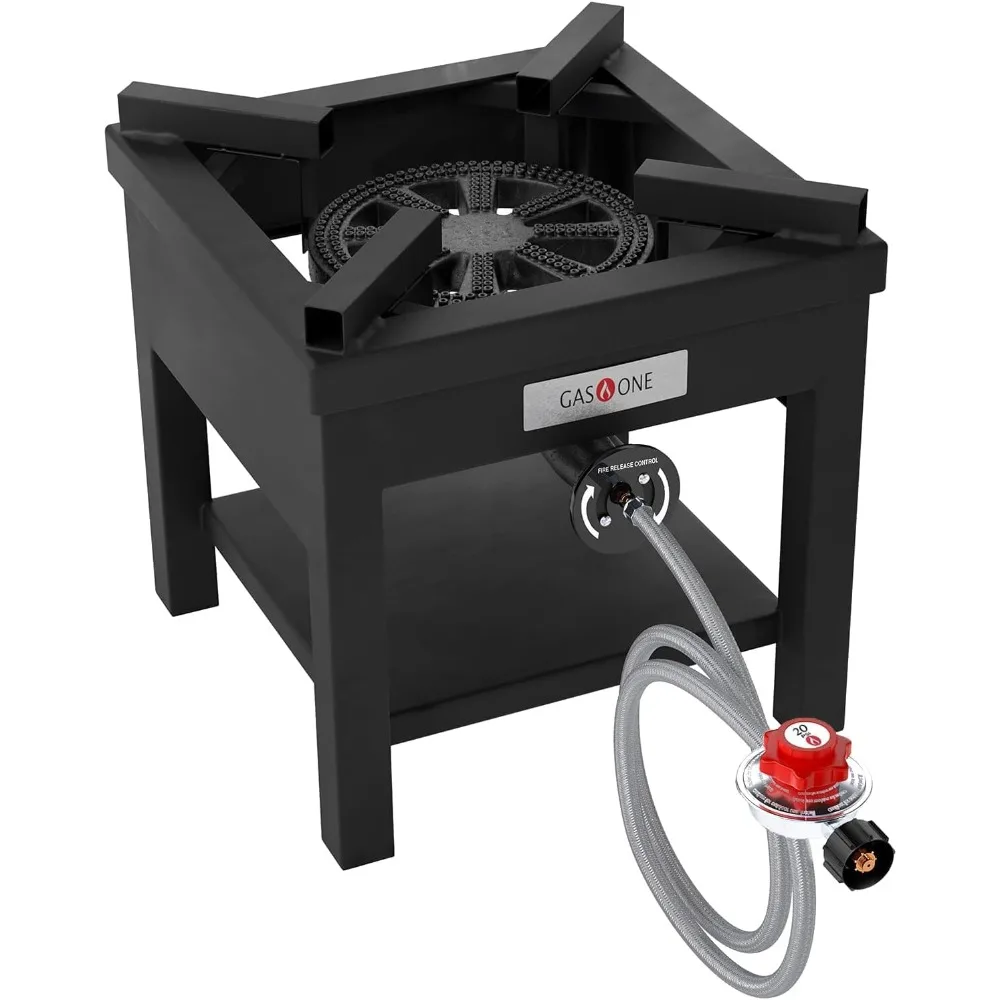 BTU Propane Burner Cooker With Regulator with Steel Braided Hose For Outdoor Cooking
BTU Propane Burner Cooker With Regulator with Steel Braided Hose For Outdoor Cooking