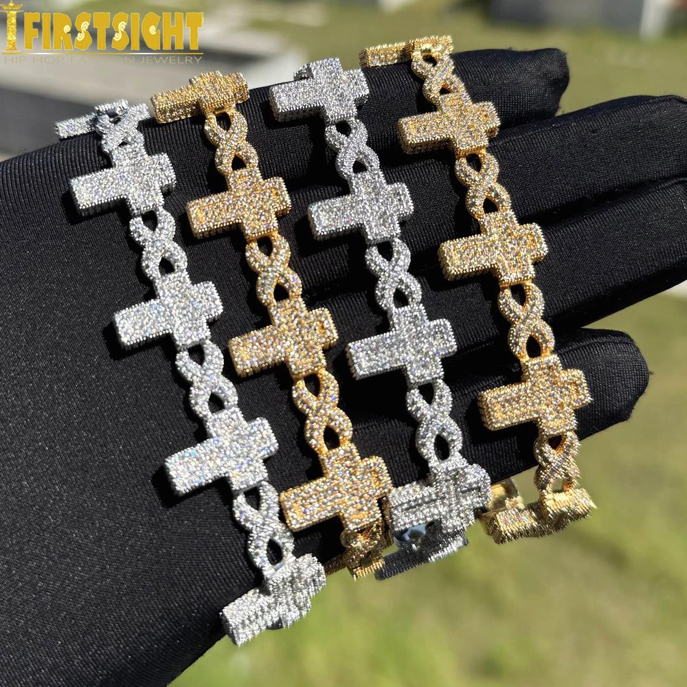 2025 New Iced Out Cross Infinity Bracelet Micro Paved Cubic Zirconia Cuban Chain Bangle For Women Men Hip Hop Rapper Jewelry
2025 New Iced Out Cross Infinity Bracelet Micro Paved Cubic Zirconia Cuban Chain Bangle For Women Men Hip Hop Rapper Jewelry
