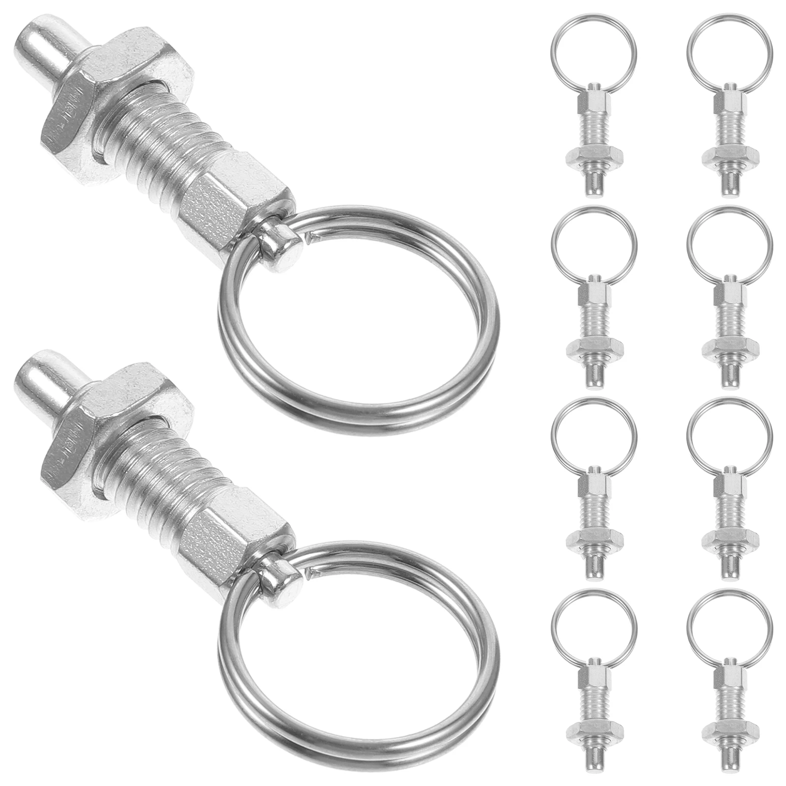 10 Pcs Self-locking Pin Zipper Bolts Metal Plunger Indexing Plungers Steel Spring Long Knob Pull Springs Extra Garden Staples
10 Pcs Self-locking Pin Zipper Bolts Metal Plunger Indexing Plungers Steel Spring Long Knob Pull Springs Extra Garden Staples